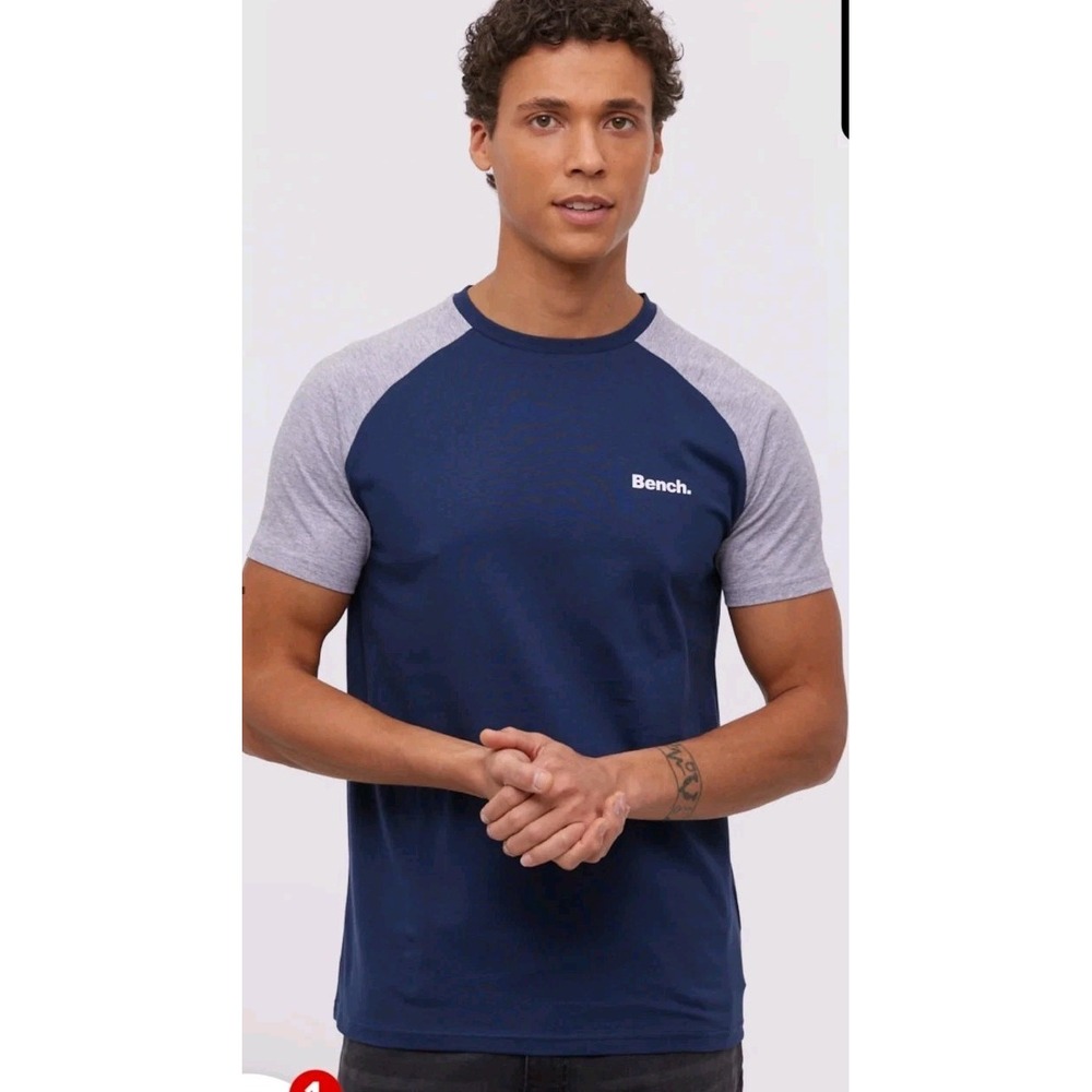 NWT Bench Urbanwear Albami Emblem Polo Navy Quiet Luxury Preppy Golf  S Shirt
